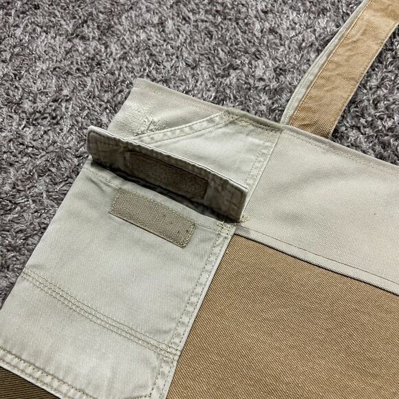 Handmade Bag Patchwork Denim Tote Bag Shoulder Bag Canvas Workwear 15.5x6x15 - Picture 4 of 11
